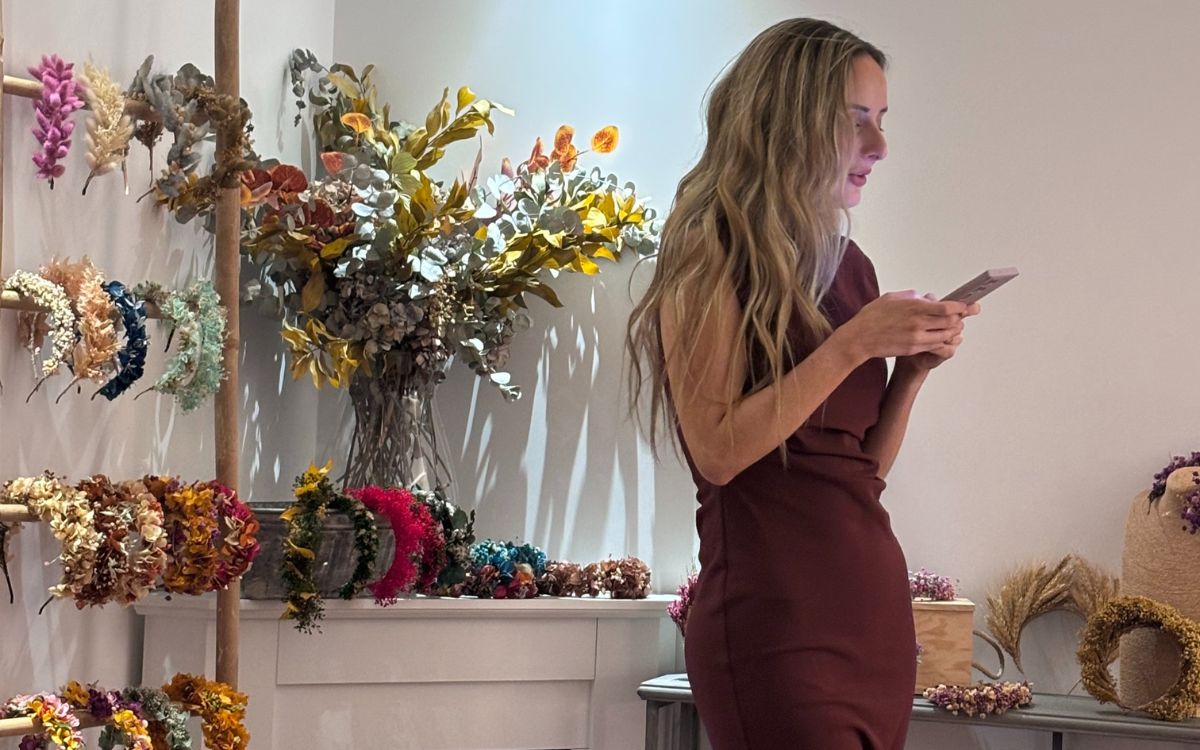 diademas de flores preservadas